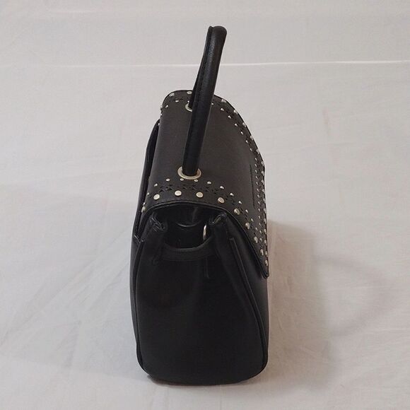 French Connection Bellita Black Stud Mini Crossbody with Top Handle NWT - Picture 7 of 17